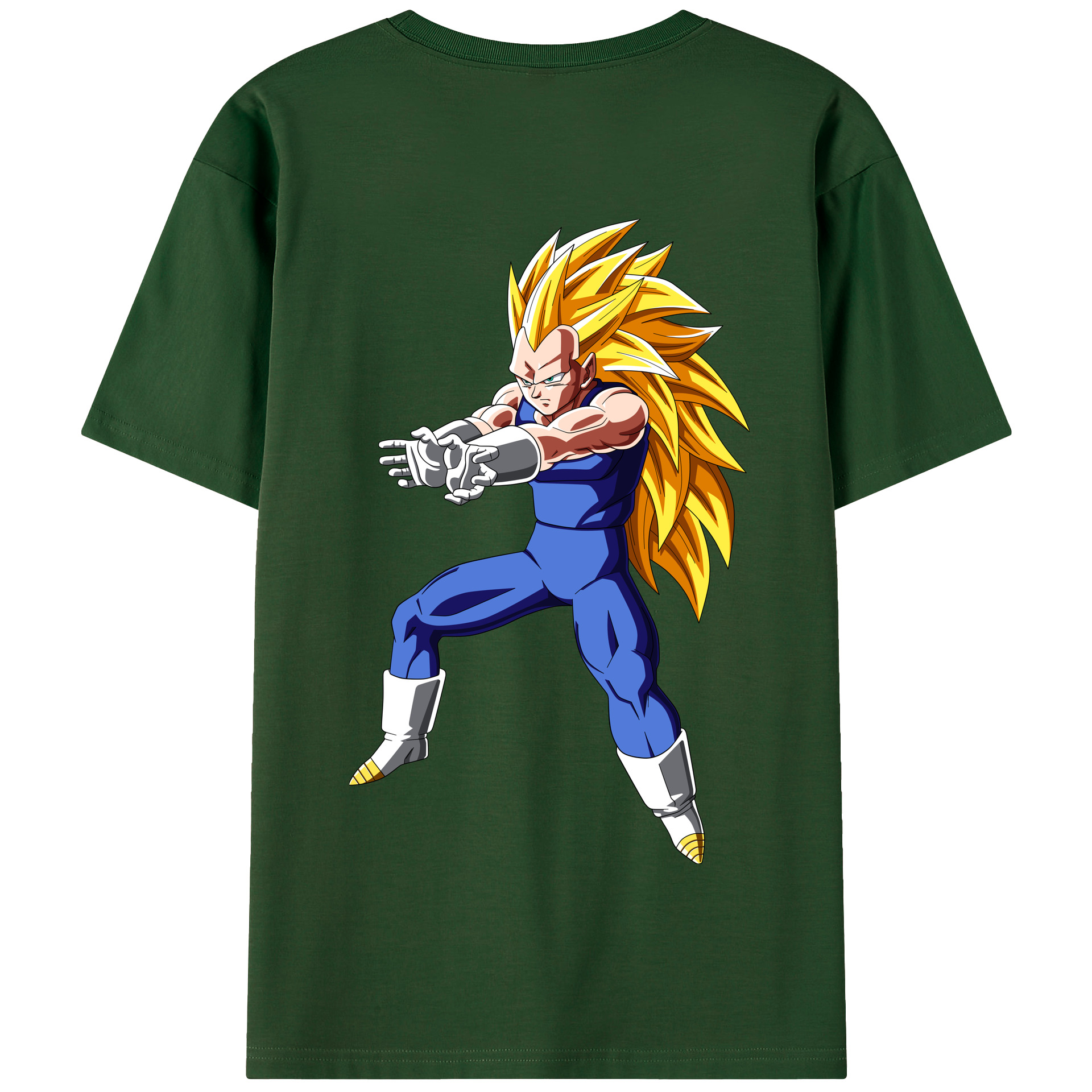 （画像用） ドラゴンボール ベジータ四世（Bejīta Yonsei）DRAGON BALL Vegeta IV 綿100％半袖Tシャツ（背面プリント）